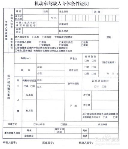 駕校考試（C1）：[1]體檢