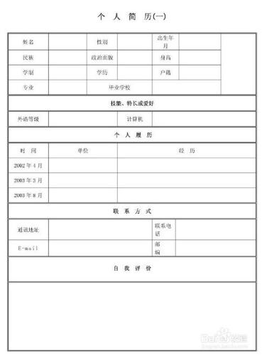 如何製作求職簡歷？