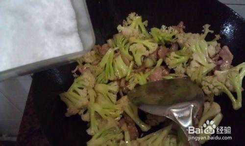 家裡的好味道--菜花肉片