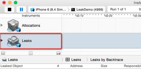 如何使用xcode配合instruments分析iOS內存洩露