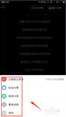 手機網易雲音樂歌詞怎麼分享及分享到qq空間