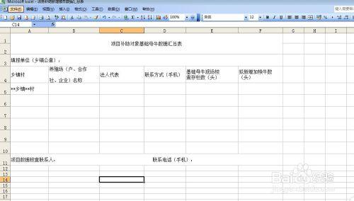 怎麼製作《項目補助對象基礎母牛項目彙總表》