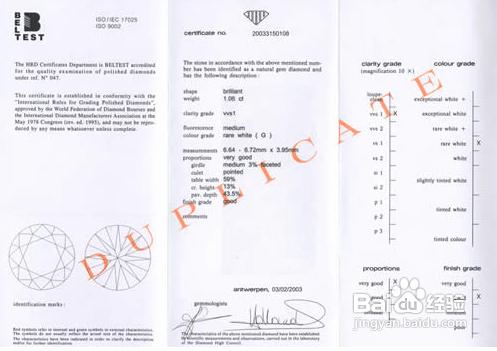 三大國際權威機構的鑽石鑑定證書