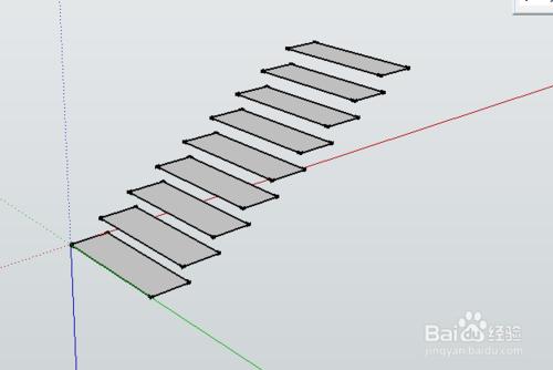 SketchUp 2014 樓梯製作的簡易方法和步驟