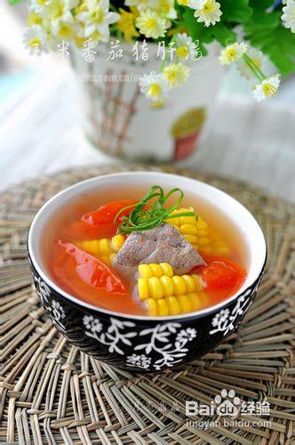 解膩降脂明目湯——玉米番茄豬肝湯