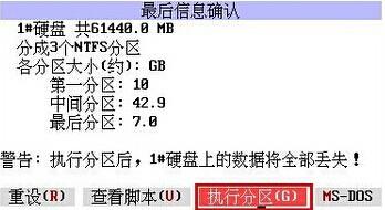 大白菜maxdos工具箱一鍵分割槽工具使用教程