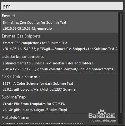 windows7下Sublime Text 3外掛Emmet安裝使用