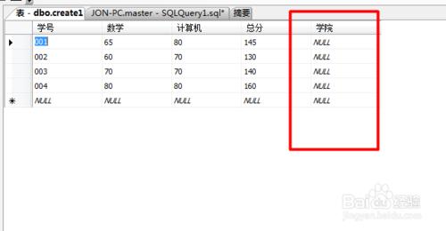 SQL2005——資料庫給表新增新列