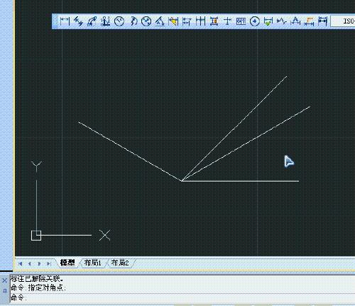 cad教程之標註命令：[8]角度標註