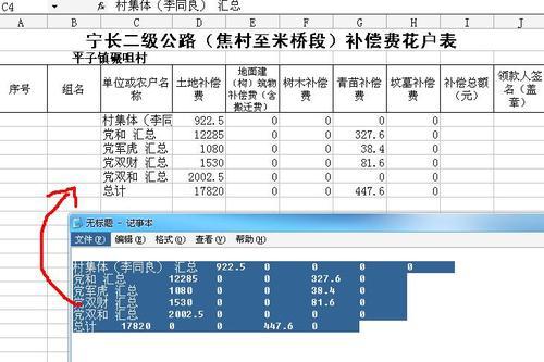 怎樣製作徵地核算補償費花戶表