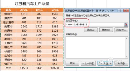 Excel利用資料透視檢視將二維錶轉換成一維表