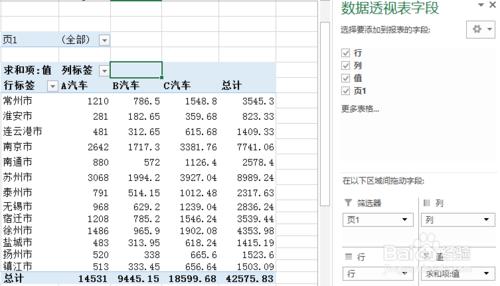 Excel利用資料透視檢視將二維錶轉換成一維表