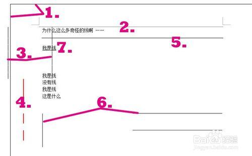 如何清除word裡面出現的各種橫線豎線