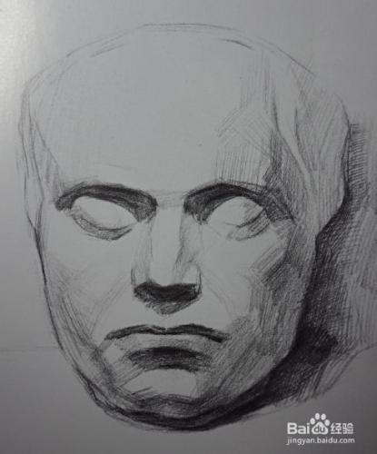 素描石膏貝多芬面相的畫法