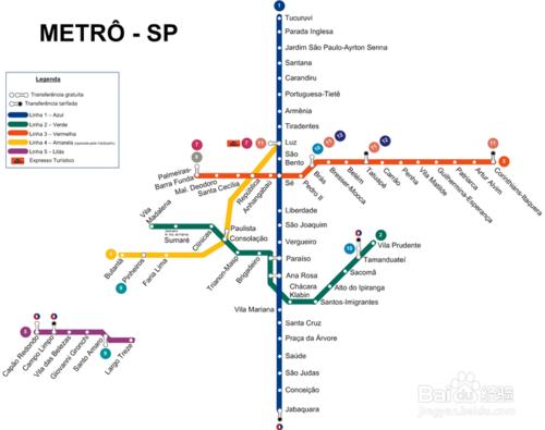 聖保羅地鐵線路圖 São Paulo Metro