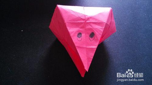 如何用紙摺疊立體豬頭