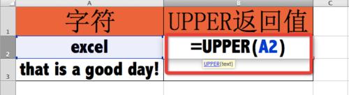 Excel函式詳解：[98]UPPER函式用法