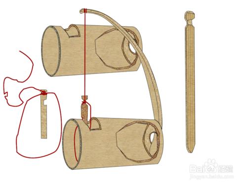 使用竹筒製作捕鼠器