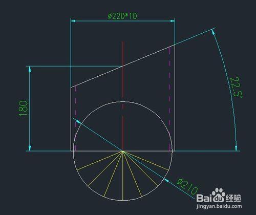 使用cad放樣展開斜截圓管下料