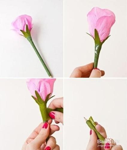 玫瑰花折法圖解 玫瑰花筆製作方法