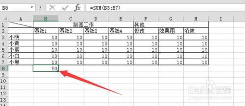 excel中如何計算總和