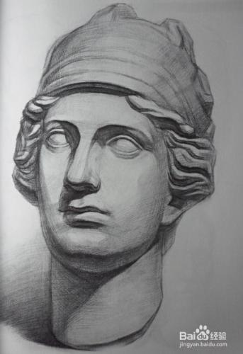 素描石膏戰神馬爾斯的畫法