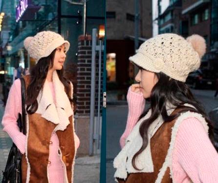 分享入冬型格女孩韓風美帽長髮
