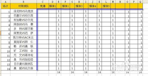 用Excel對足球彩票的媒體投注進行分析過濾