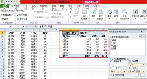 如何利用Excel2010建立資料透視表處理資料？