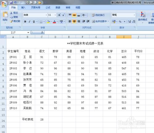 Excel中公式的絕對引用和相對引用單元格