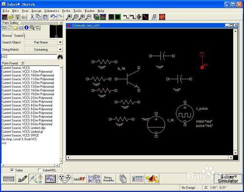 saber模擬軟體如何畫電路圖