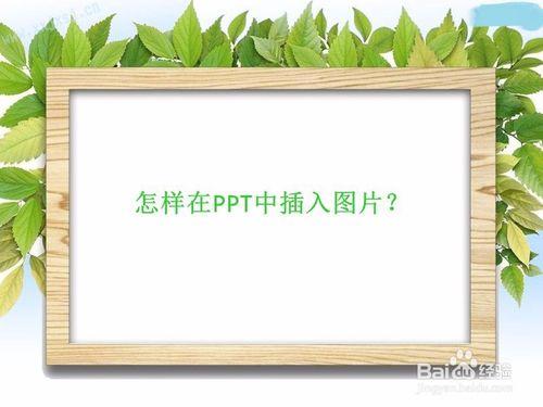 怎樣在PPT中插入圖片？