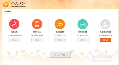 新浪微博認證加V的認證條件與型別