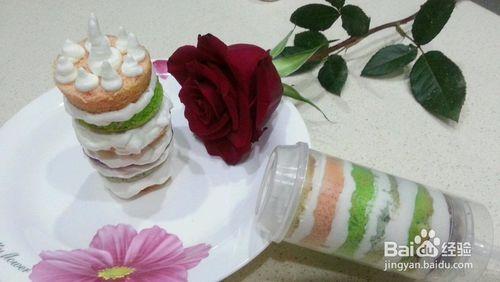 彩虹推筒蛋糕