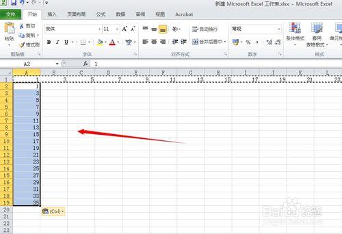 excel2010：[2]如何按行填充序列