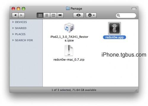 RedSn0w越獄iPod Touch 3.0韌體(Mac)
