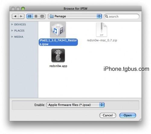 RedSn0w越獄iPod Touch 3.0韌體(Mac)