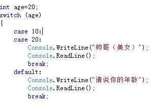 使用C#開發資料庫應用程式——switch結構