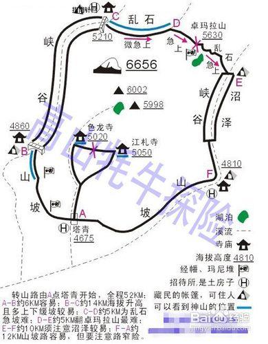 崗仁波齊徒步轉山線路