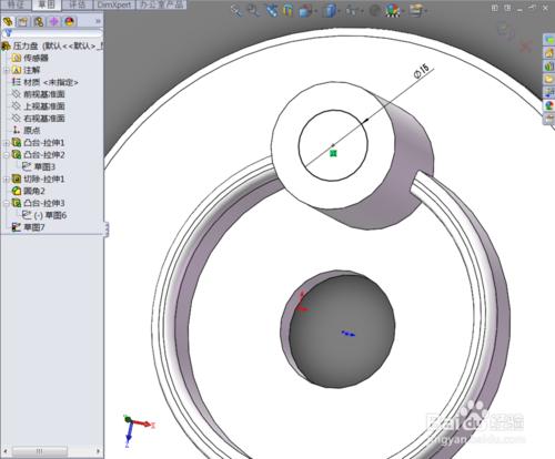 Solidworks：[2]用Solidworks製作一個壓力盤