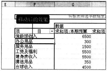 Excel2010 資料透視表中顯示的欄位內容重新組合