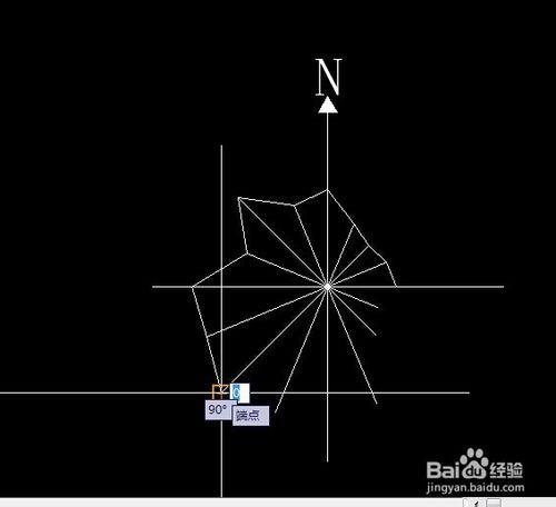 CAD中如何用極軸追蹤畫風玫瑰圖：[1]