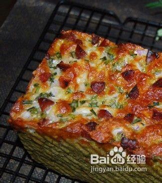 菠菜味乳酪培根吐司