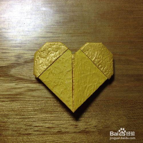 基本款愛心折紙的折法的變式——雙色心（三）