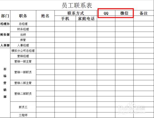 怎麼製作完整的員工聯絡表？