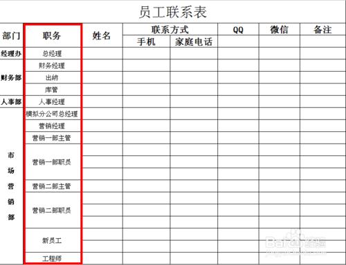 怎麼製作完整的員工聯絡表？