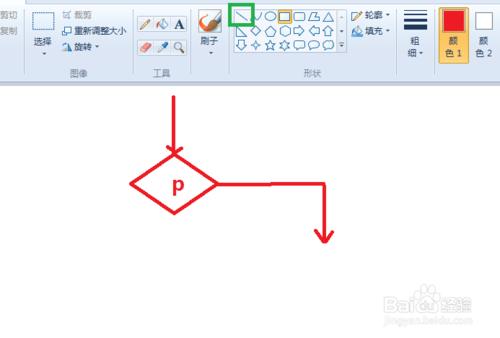 利用Win7自帶的畫圖工具怎麼畫流程圖