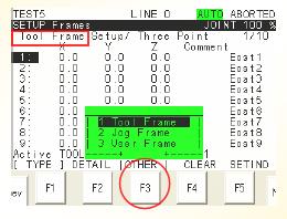 FANUC焊接機器人工具座標系(TCP)設定