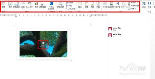 在word中插入圖片以及其他元素