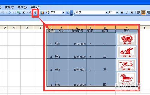 如何讓excel中的照片參與排序